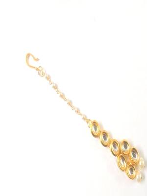 Kundan Gold Plated Designer Traditional Maang Tikka  2