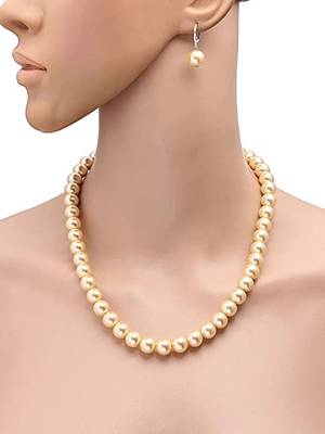 Gold Plated Designer Beads Golden Traditional Necklace Set  1