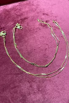 Gold anklets