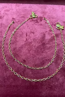 Gold anklets