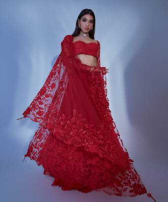 Red Flora Lehnga 2
