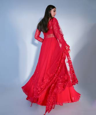 Red Flora Lehnga 7