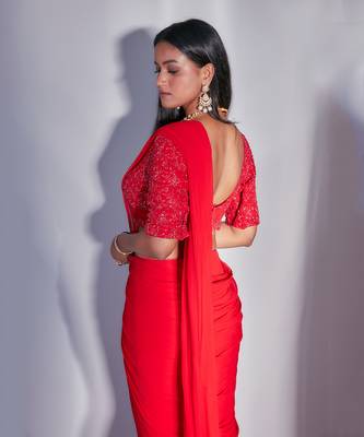 Red Flora Lehnga 10