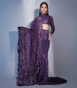 Sequin Lehnga With Floral Organza Dupatta 