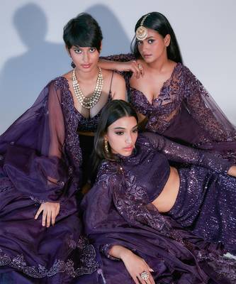Sequin Lehnga With Paisley Organza Dupatta  6