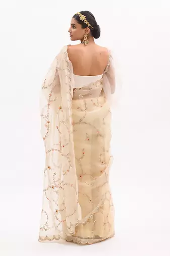 Puff Sleeves Silk Blouse