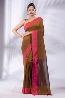 Yellow Pure Cotton Woven Design soft Saree with zari pallu