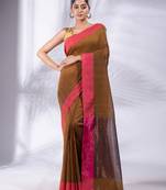 Yellow Pure Cotton Woven Design soft Saree with zari pallu