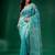 Sky Blue Cotton Silk handwoven soft Jamdani saree
