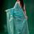 Sky Blue Cotton Silk handwoven soft Jamdani saree