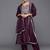 Indo Era Purple Solid Straight Kurta Trouser With Dupatta Set