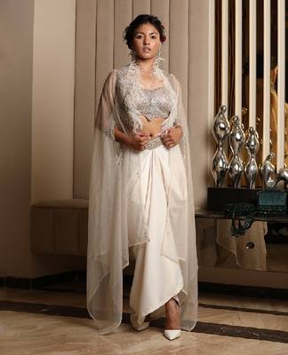 Ivory Dhoti Skirt Set 1