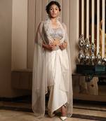 Ivory Dhoti Skirt Set