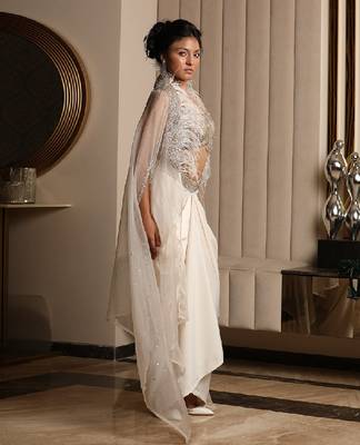 Ivory Dhoti Skirt Set 2