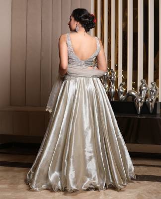 Silver Grey Lehenga 2