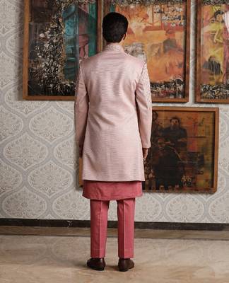 Blush Pink and Rose Pink Sherwani Set 2