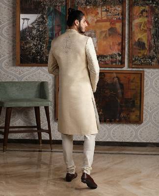 Ivory and Soft Pink Sherwani Set 3