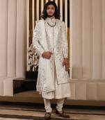 White Sherwani Set