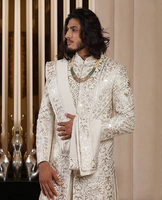 White Sherwani Set 3