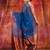 Blue Cotton handwoven soft saree with copper zari
