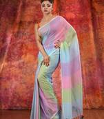 Multicolor Cotton handwoven soft saree