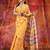Yellow Cotton Khesh soft handwoven saree