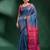 Teal Pure Silk handwoven soft saree