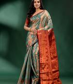 Green Pure Silk handwoven soft saree