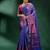Blue Pure Silk handwoven soft saree