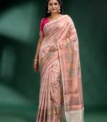 White Pure Silk handwoven soft saree