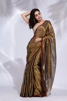 Brownies Gold Tissue handwoven soft saree