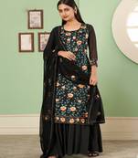 Black Georgette Pakistani Salwar Kameez