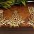Green Copper Base Gold Plated Kundan Light Weight Earrings Maangtika Set Combo