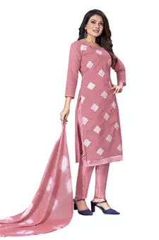 Pink embroidered cotton salwar