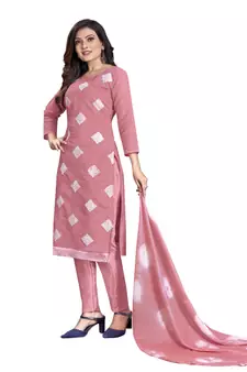 Pink embroidered cotton salwar