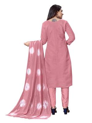 Pink embroidered cotton salwar 4