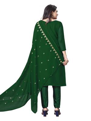 Green embroidered georgette salwar 3