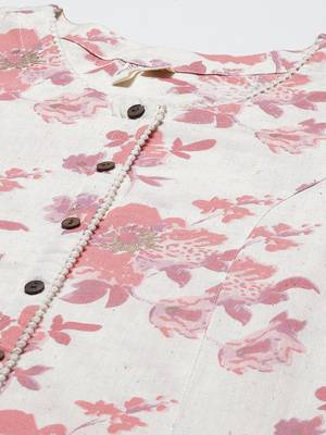 Cream printed cotton ethnic-kurtis 4
