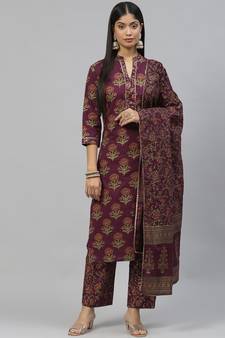 Purple gotta patti cotton salwar