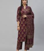 Purple gotta patti cotton salwar
