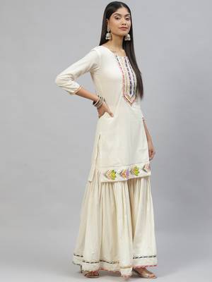 Cream gotta patti cotton salwar 2