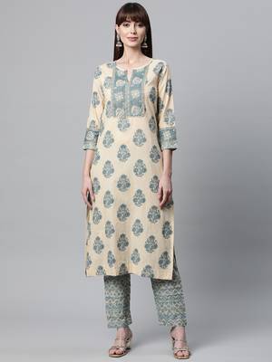 Beige gotta patti cotton salwar 1