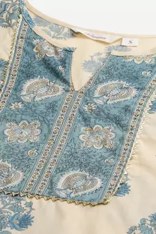Beige gotta patti cotton salwar