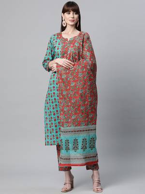 Dark-green gotta patti cotton salwar 1