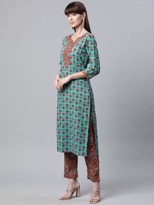 Dark-green gotta patti cotton salwar 2