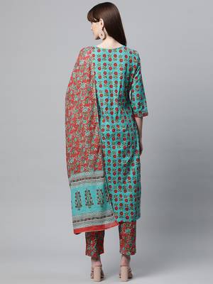 Dark-green gotta patti cotton salwar 3