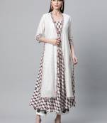 White floral print cotton salwar