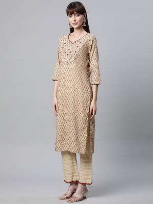 Beige gotta patti cotton salwar 2