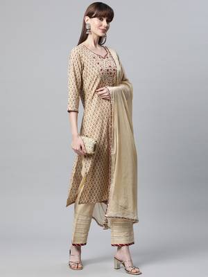 Beige gotta patti cotton salwar 4