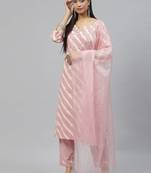 Light-pink gotta patti cotton salwar